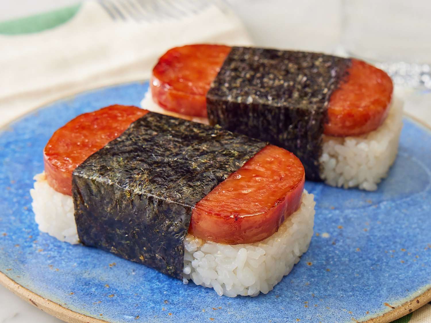 Grilled Spam Musubi with Soy-Sesame Glaze