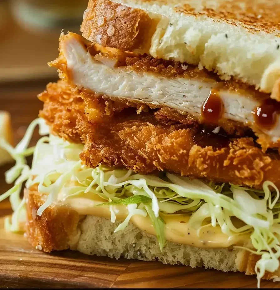 Crispy Katsu Chicken Sandwich with Tangy Slaw