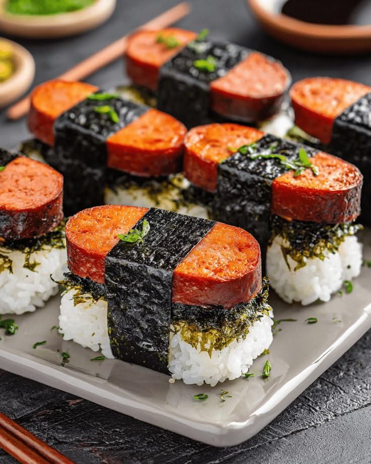 Hawaiian-Inspired Spam Musubi with Teriyaki Glaze