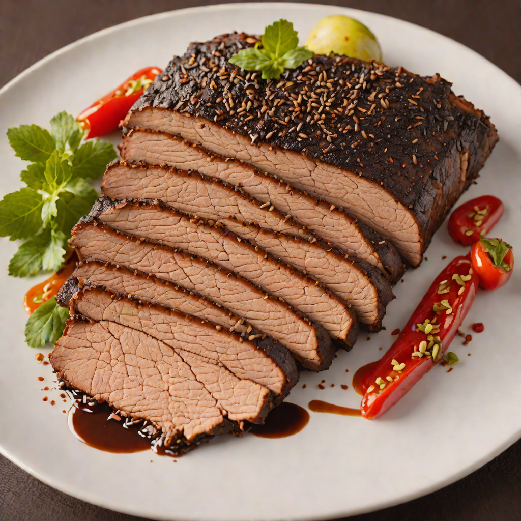 Applewood-Smoked Brisket with Coffee and Chili Rub