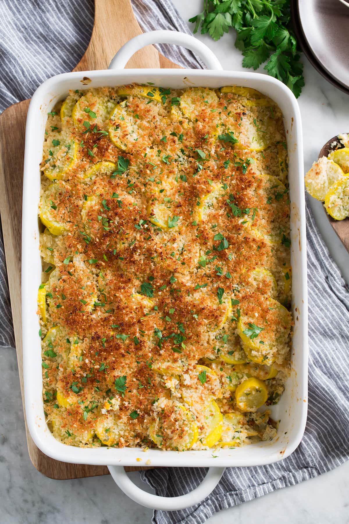 Low-Carb Yellow Squash Almond Casserole