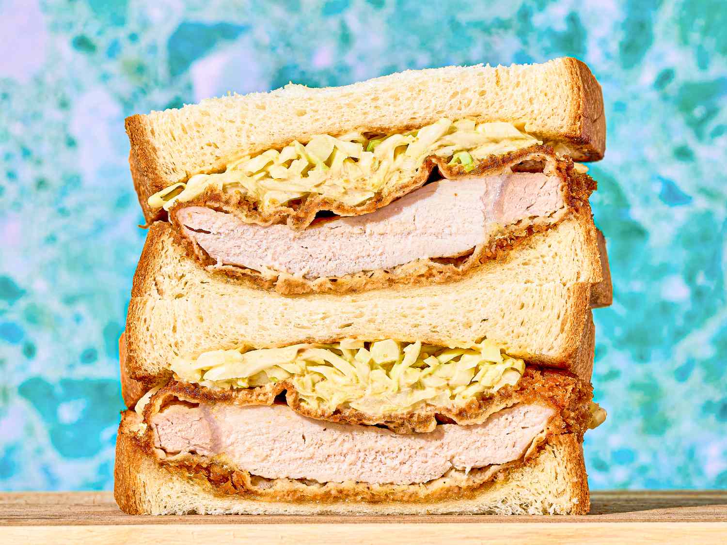 Spiced Katsu Chicken Sandwich with Pickled Cabbage Slaw