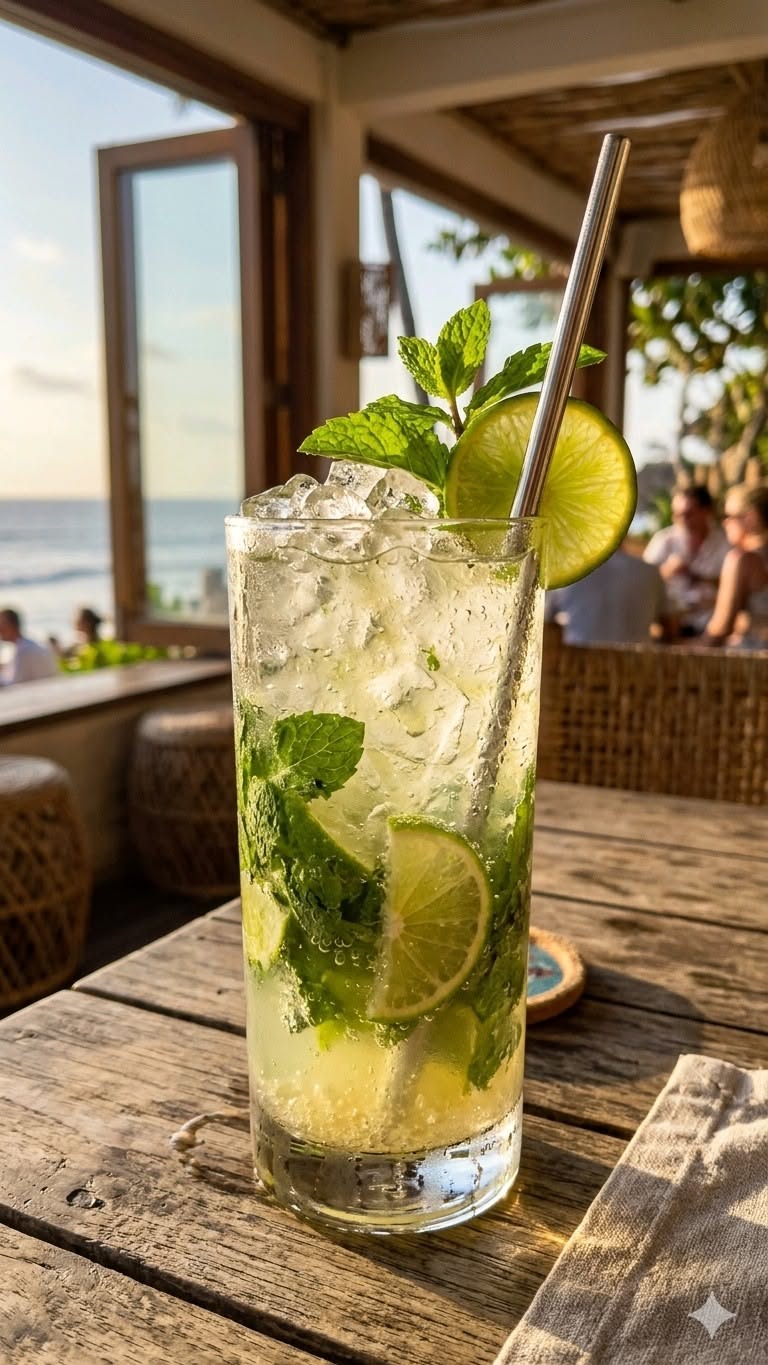 Tropical Mint Refresher Cocktail