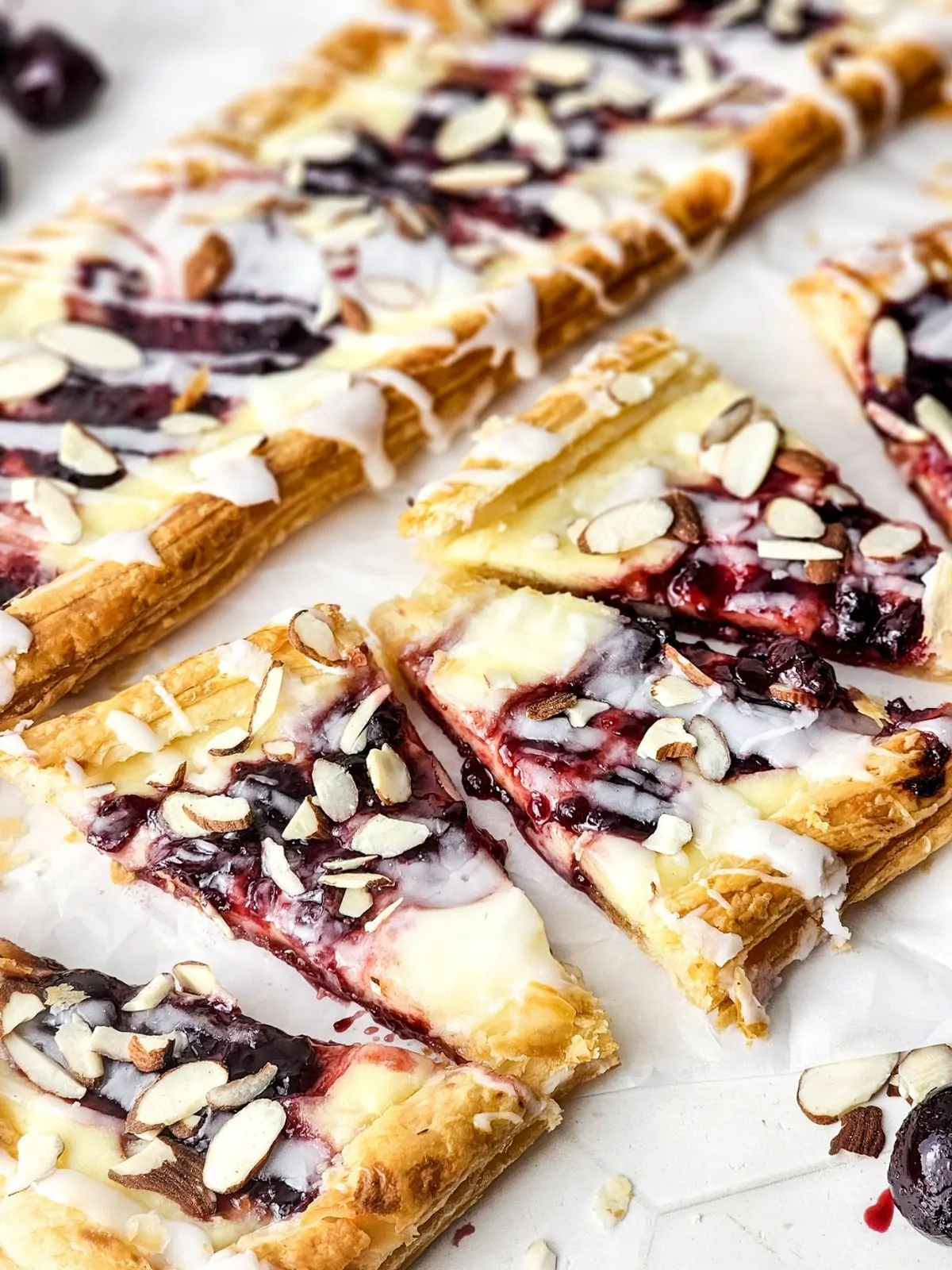 No-Bake Mascarpone Berry Danishes with Puff Pastry