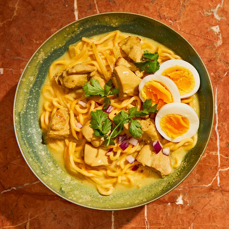Coconut-Laced Burmese Noodle Soup with Chili and Fish Sauce