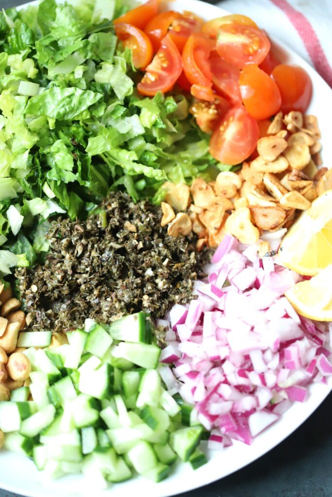 Tofu and Pickled Tea Leaf Salad with Toasted Sesame