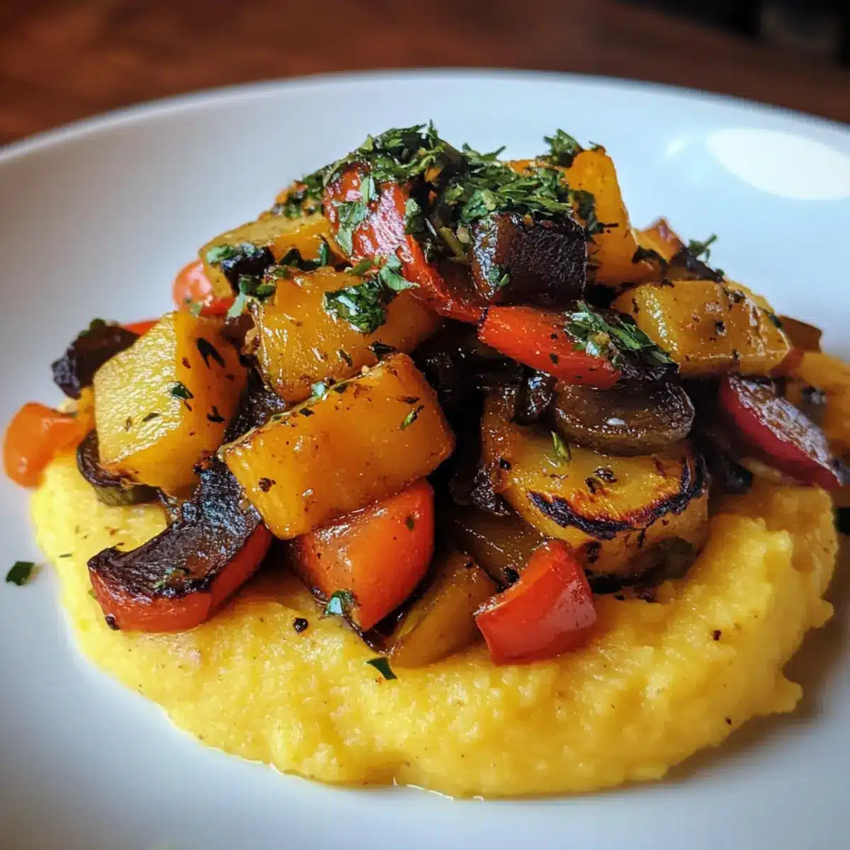 Rustica-Inspired Roasted Vegetable and Polenta Stack