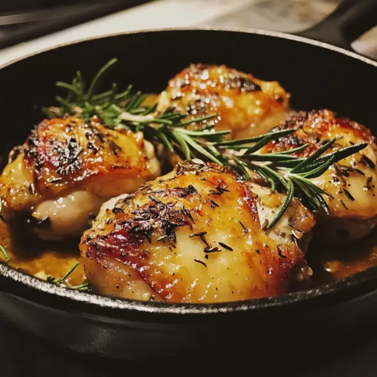 Pan-Roasted Italian Herb Chicken Thighs with Garlic and Rosemary
