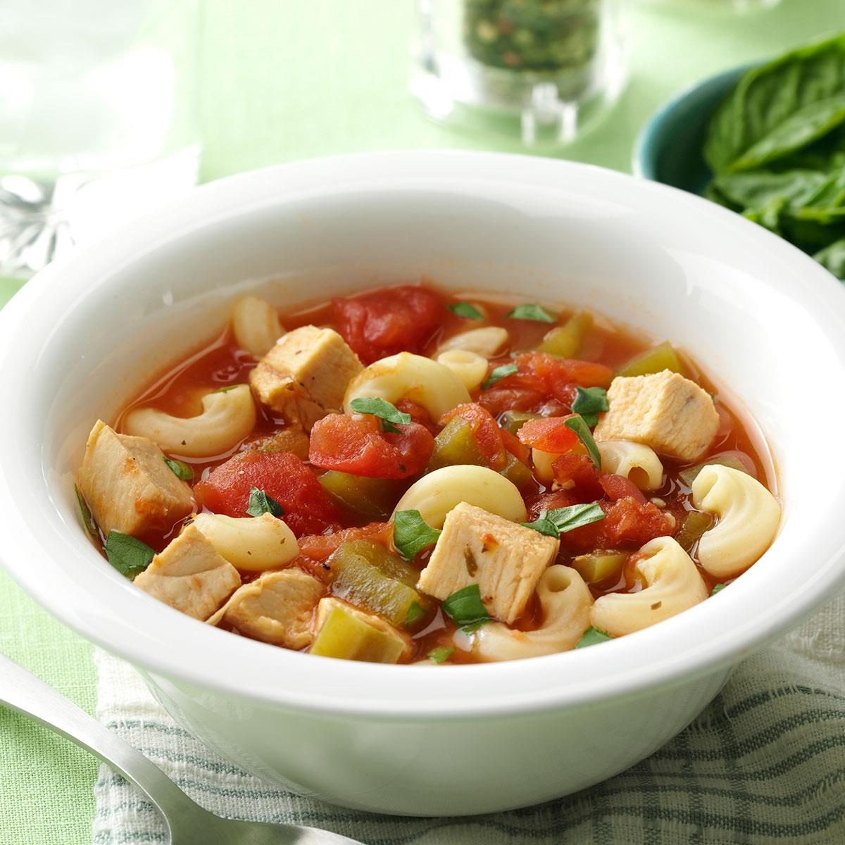 Spicy Turkey & Tomato Soup with Cilantro