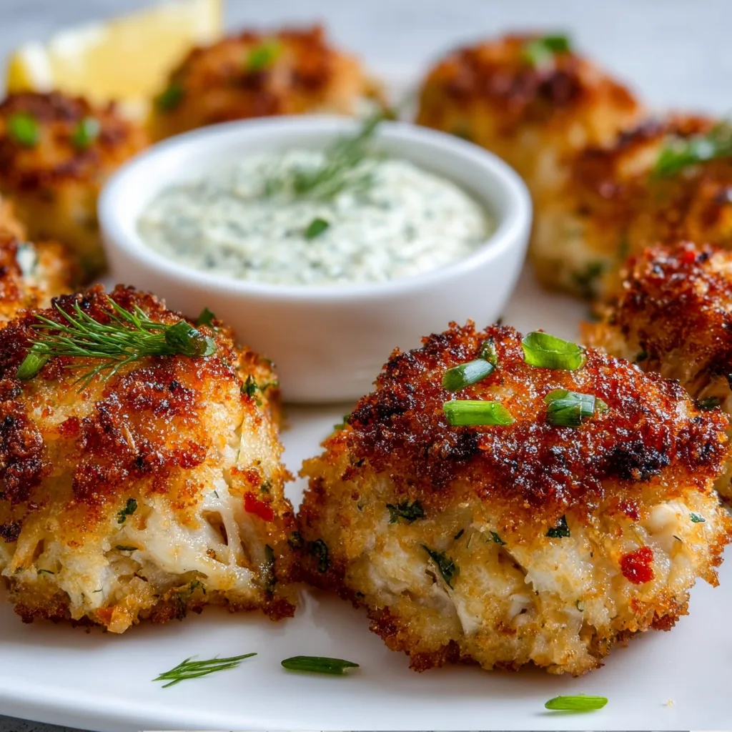 Crab Cake Salad with Lemon-Dill Dressing