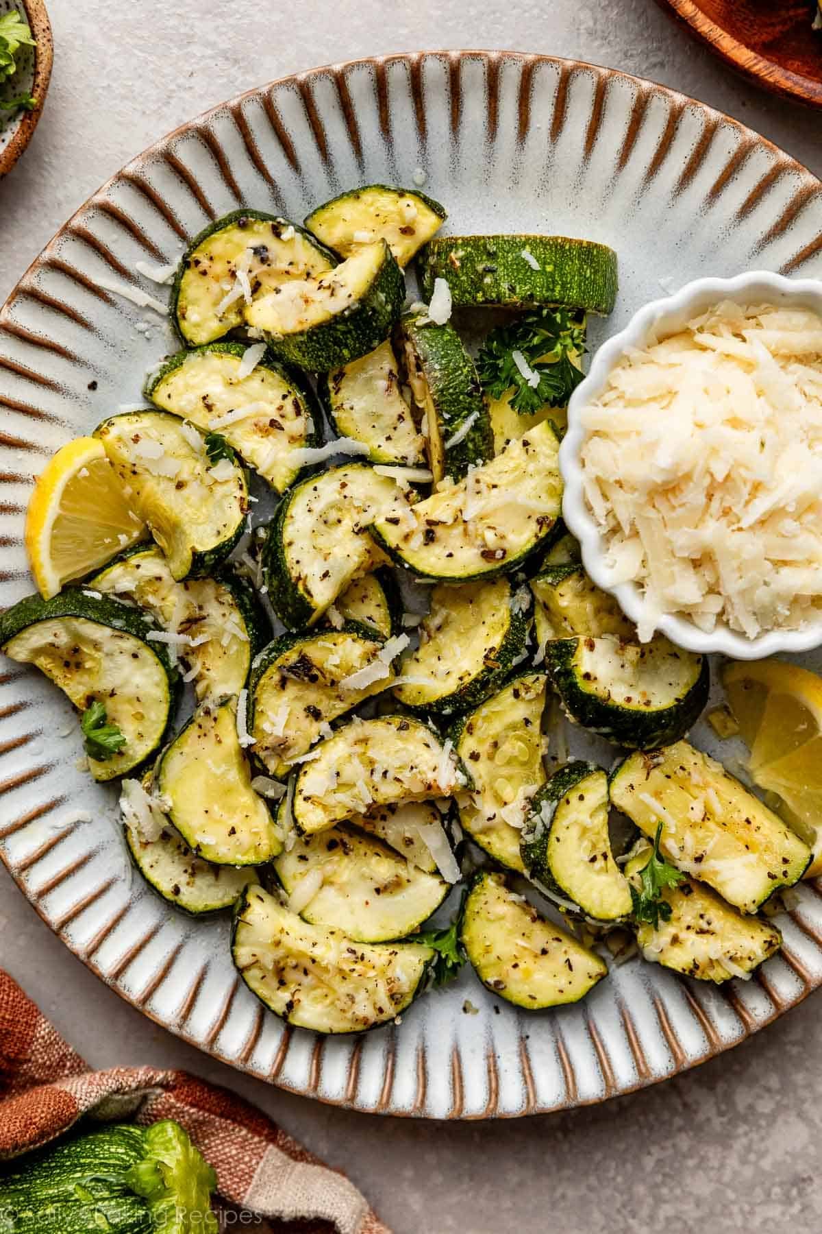Sautéed Lemon-Garlic Zucchini with Quinoa