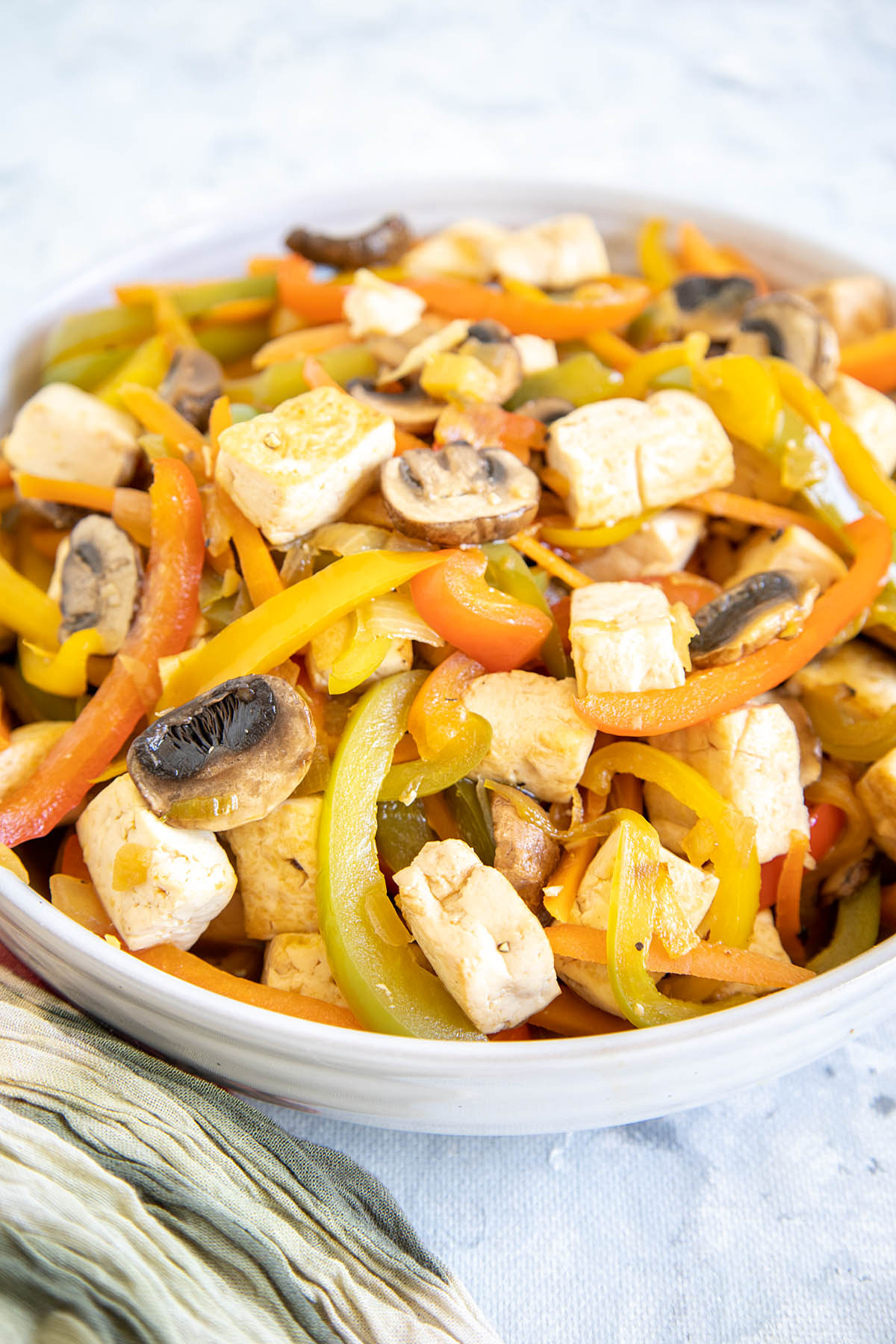 Asian-Inspired Tofu Stir-Fry with Bell Peppers