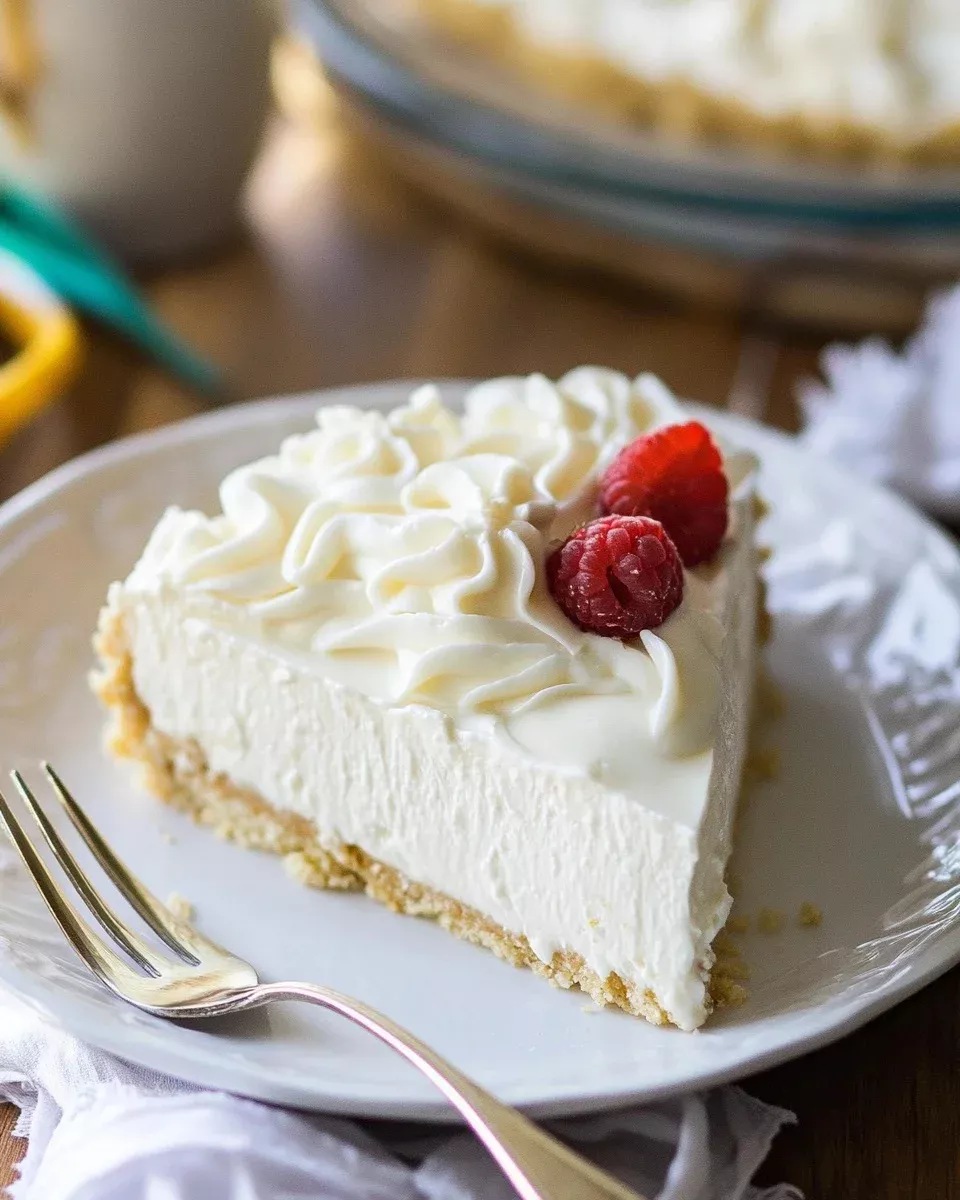No-Bake Vanilla Cheesecake with Graham Cracker Crust