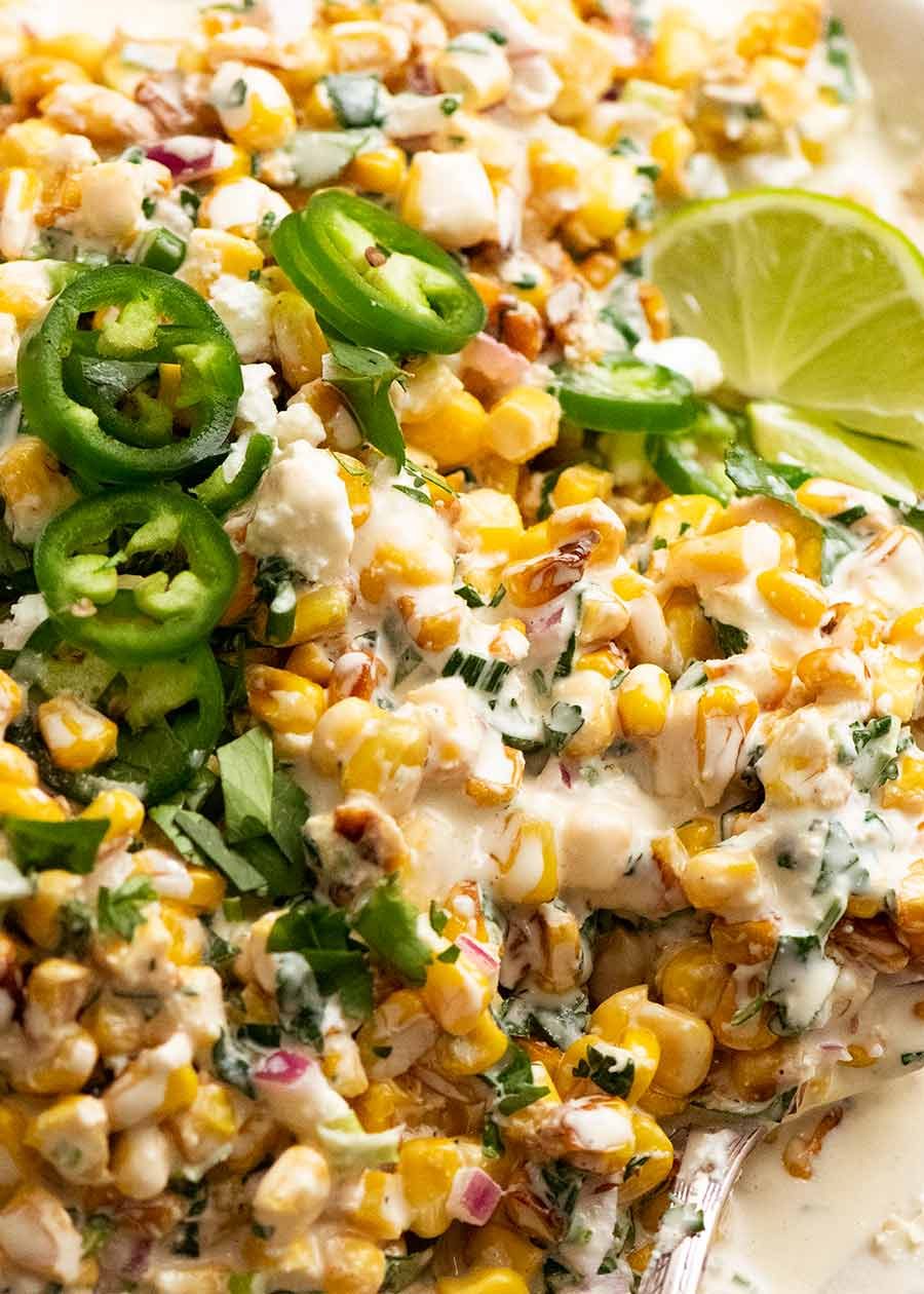 Half-Stacked Mexican Street Corn Salad