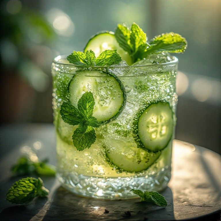 Herb-Infused Vodka Gimlet with Cucumber