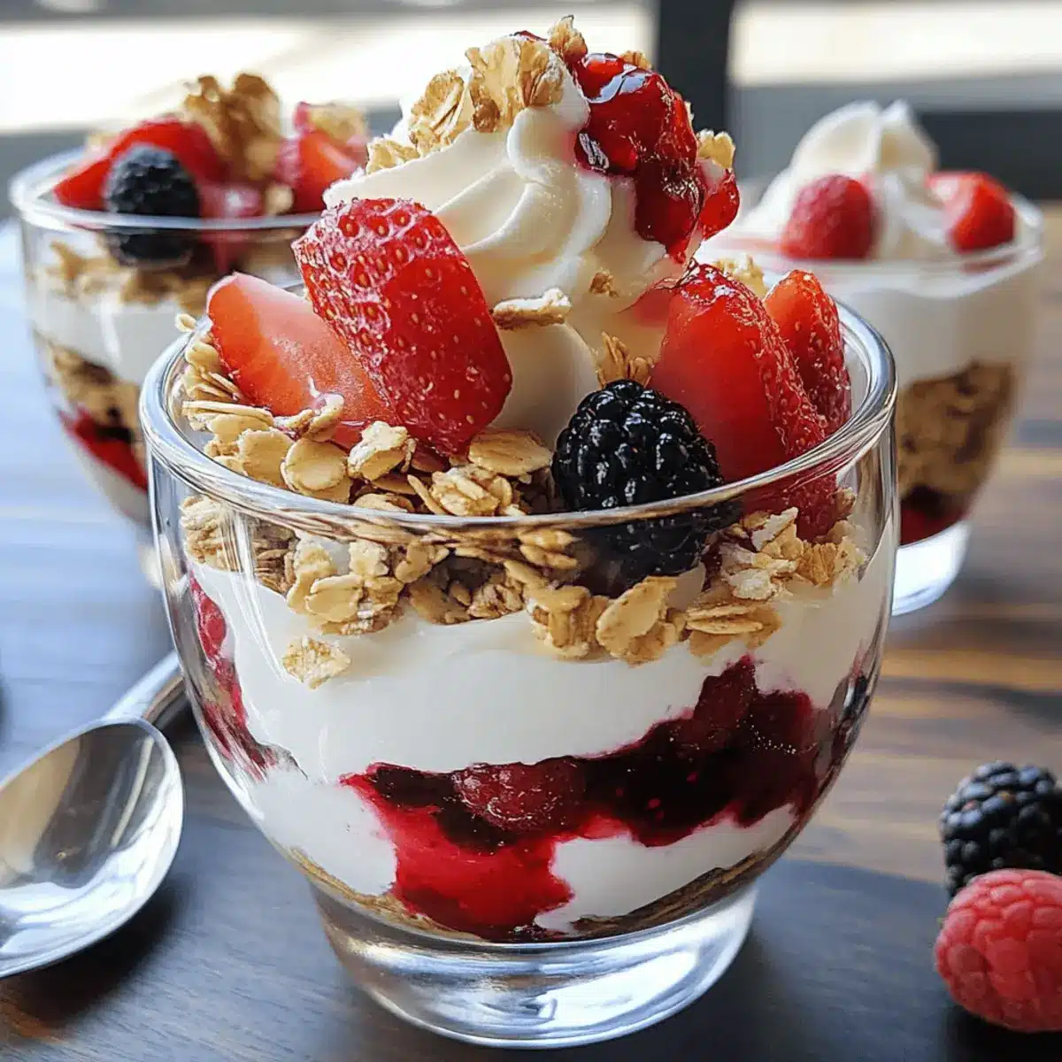 Rustic Wild Berry and Maple Yogurt Parfait