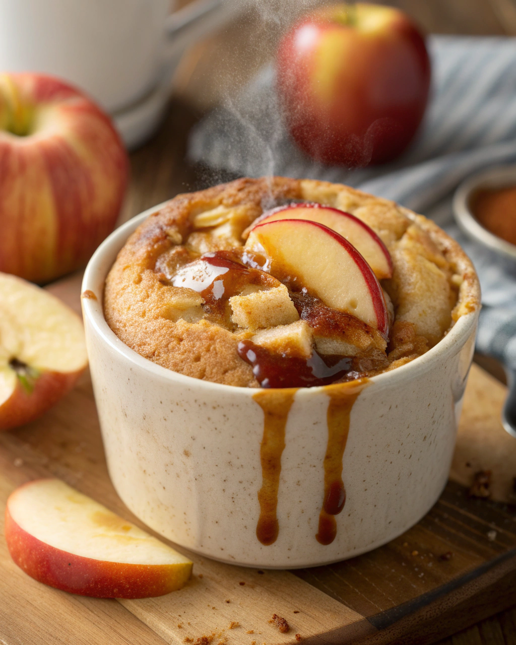 One-Bowl Cinnamon Apple Mug Cake