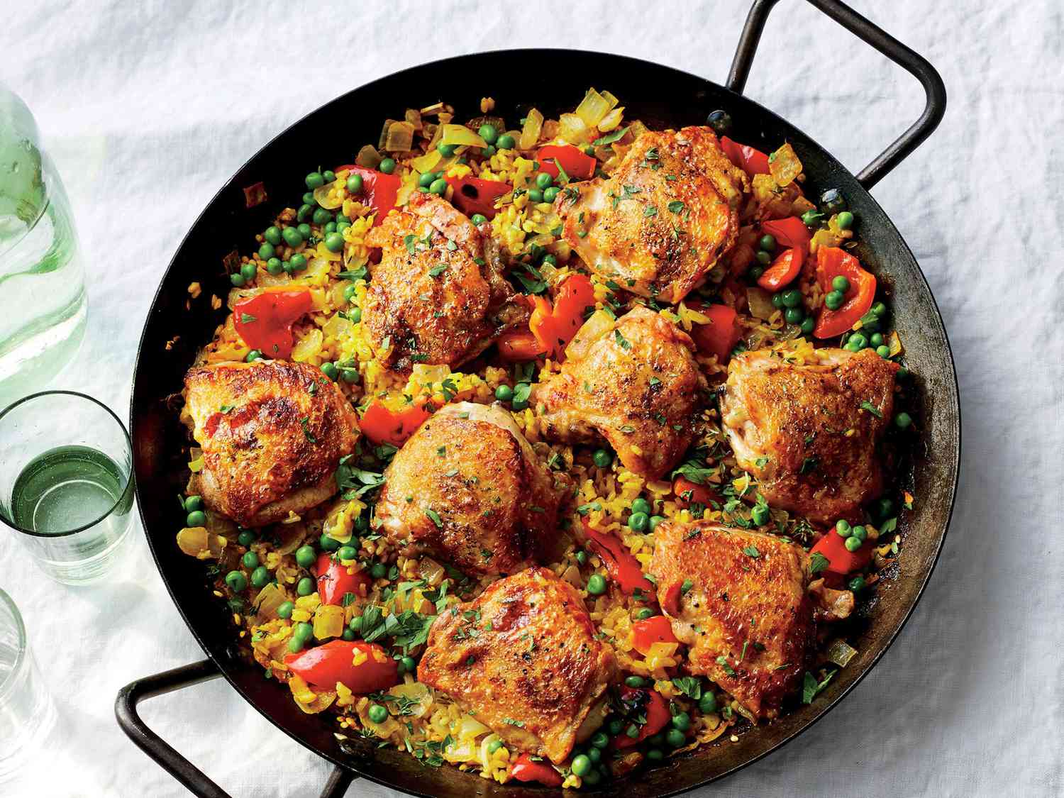 Chicken and Saffron Paella with Vegetables