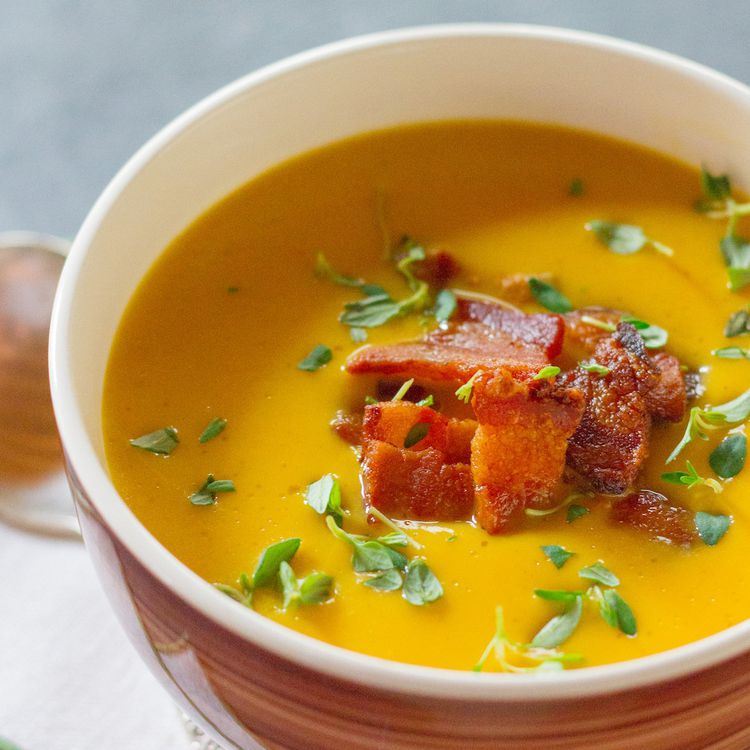 Australian Pumpkin and Bacon Soup with Thyme