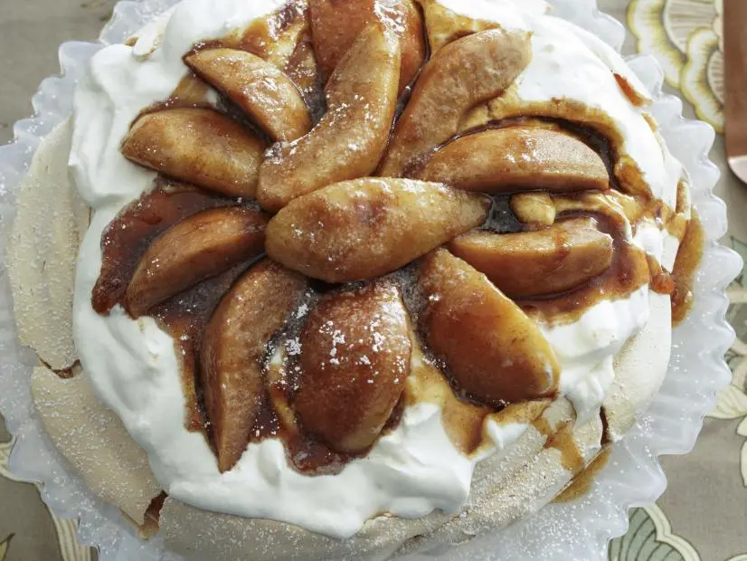 Bush-Spiced Pavlova with Finger Lime and Wattleseed Cream