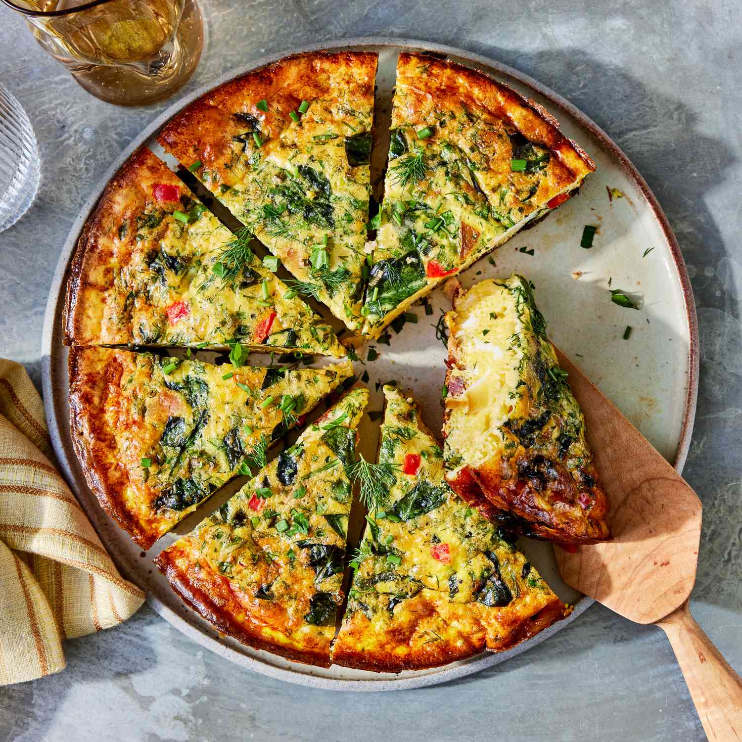 Bush Tomato and Warrigal Greens Frittata
