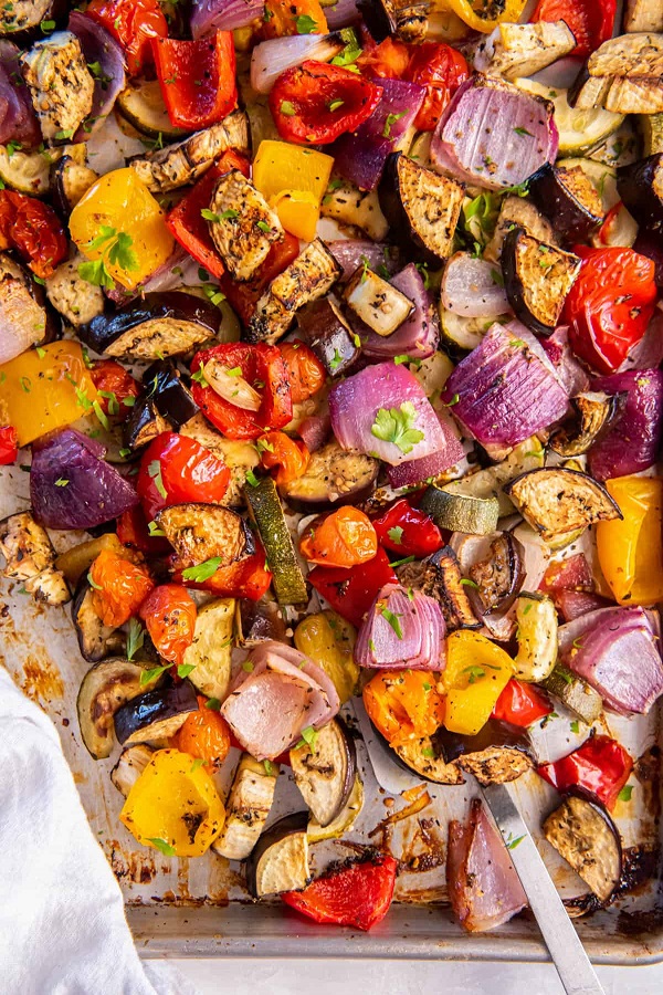Oven-Roasted Mediterranean Vegetables with Garlic and Thyme