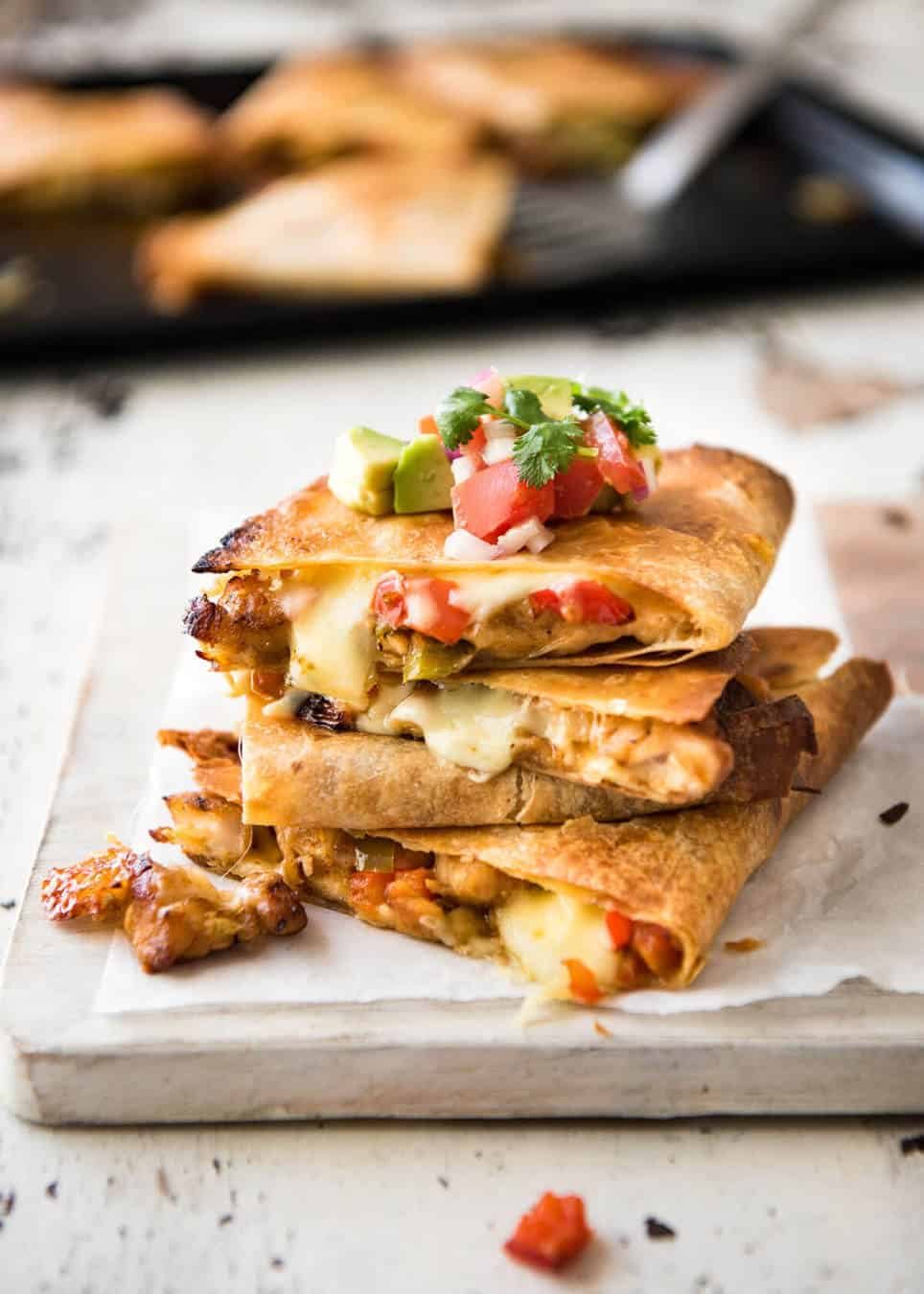 Oven-Baked Rainbow Veggie Quesadilla