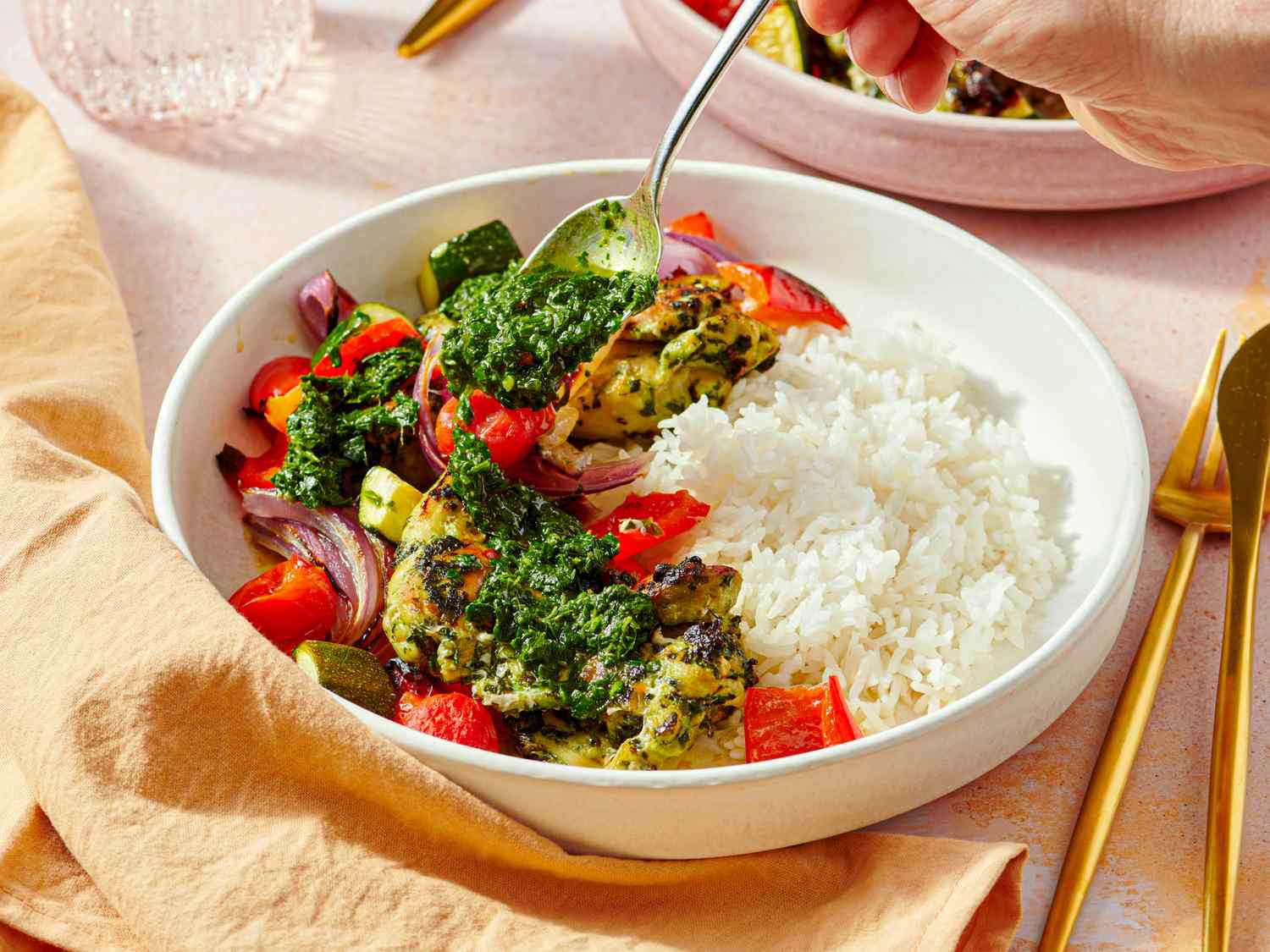 Grilled Skewered Chicken with Brazilian Chimichurri