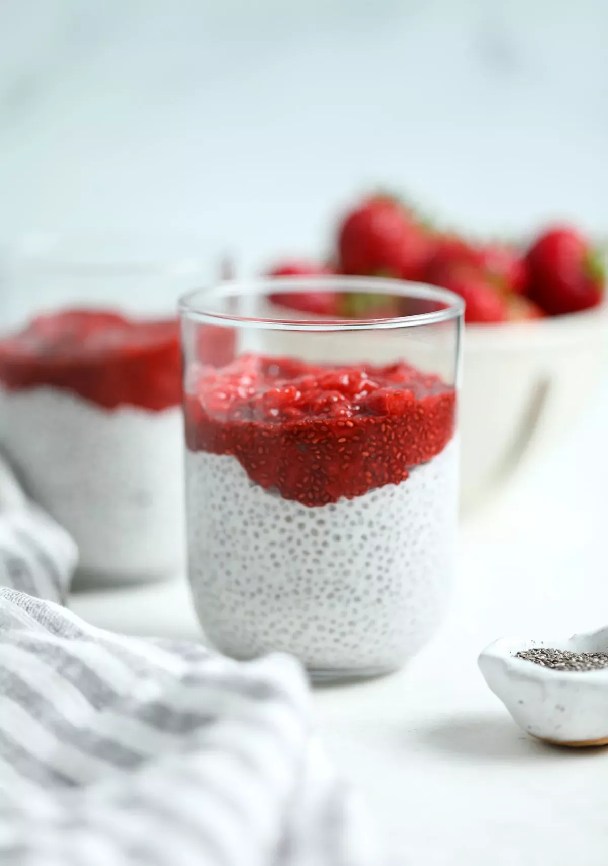 No-Bake Strawberry Coconut Chia Pudding