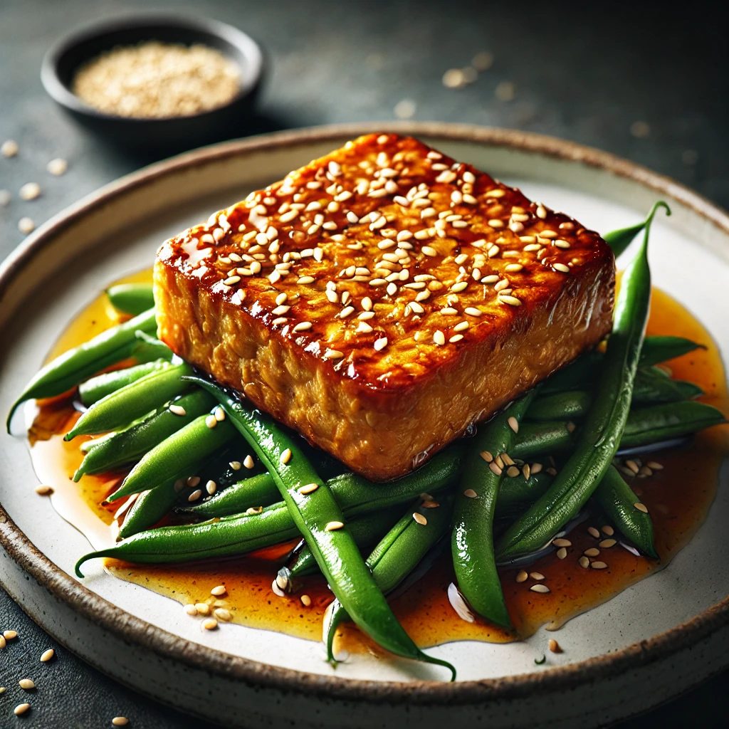 Pan-Fried Okinawan Tofu with Ginger-Soy Glaze