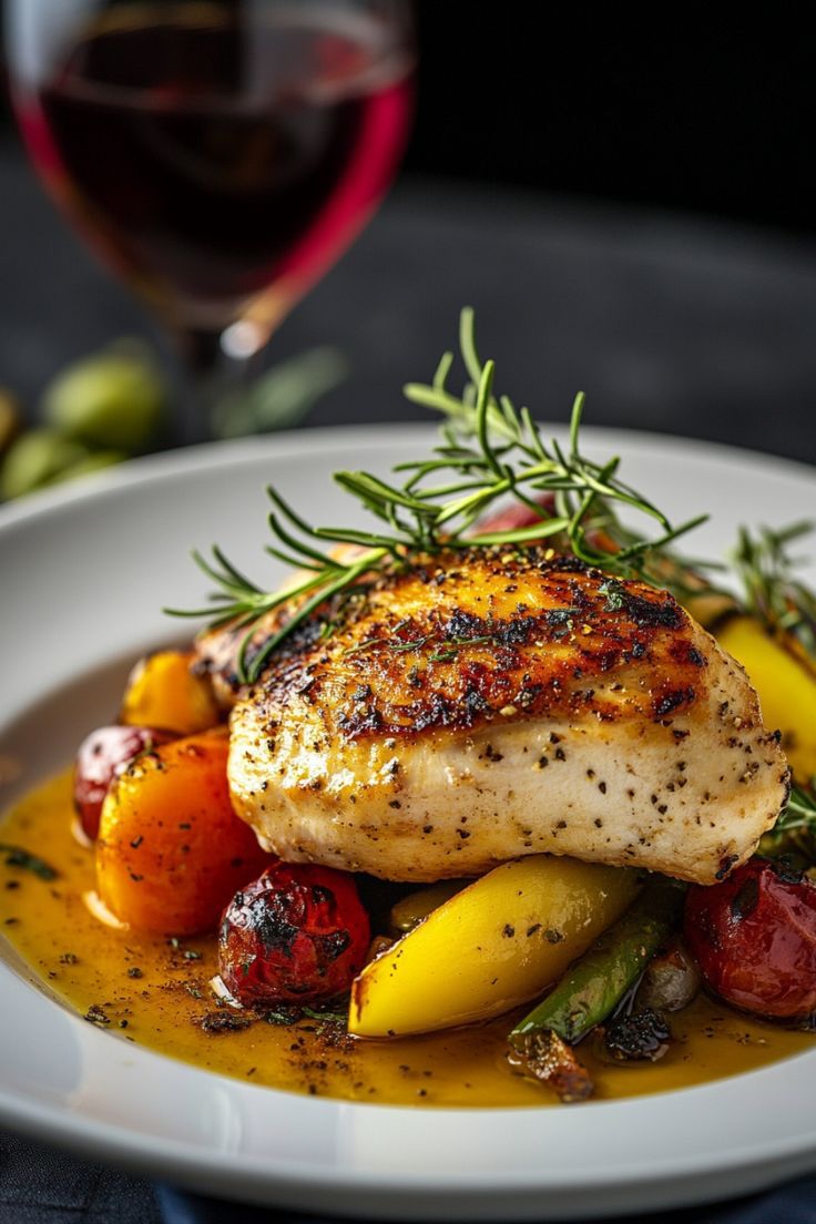 Pan-Seared Chicken Breast with Citrus-Thyme Reduction