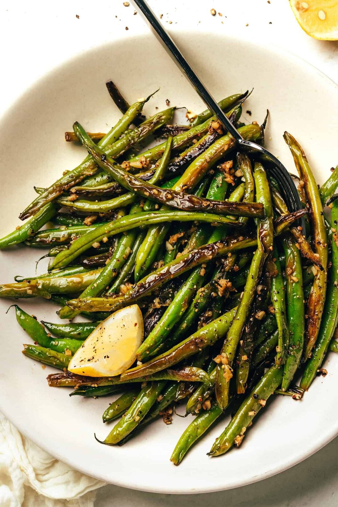 Sautéed Garlic Green Beans with Almonds and Lemon Zest