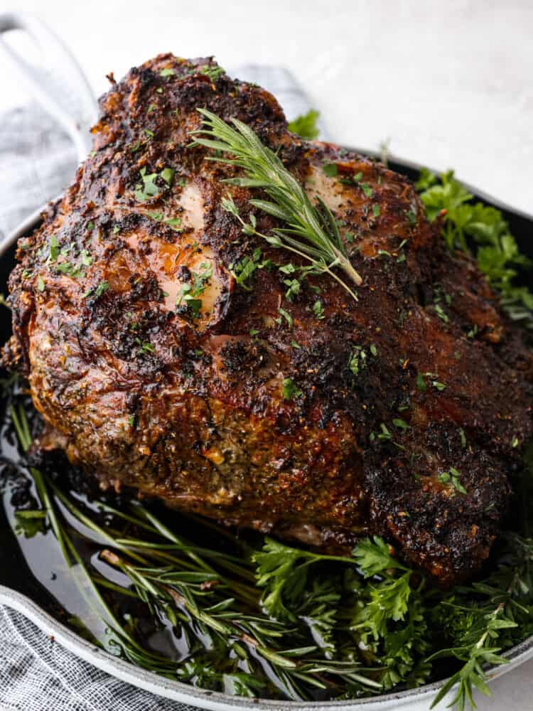 Oven-Roasted Prime Rib with Garlic and Herb Butter