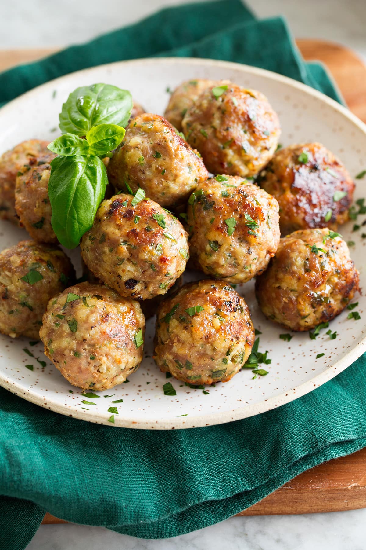 Veggie-Loaded Turkey Meatballs in Tomato Basil Sauce