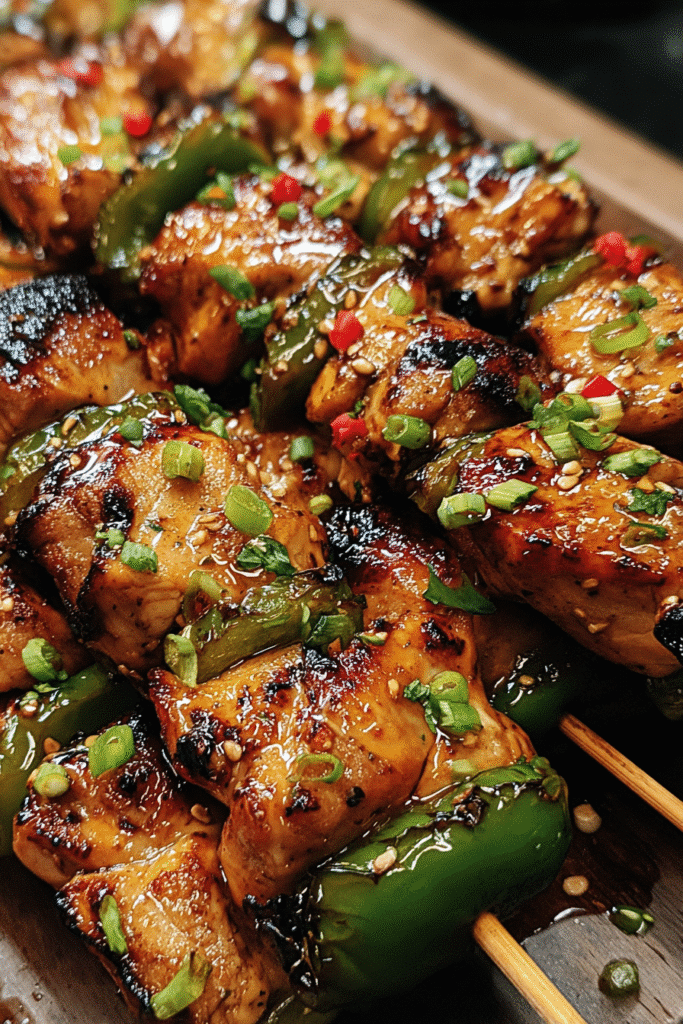 Grilled Jalapeño Honey Chicken Skewers