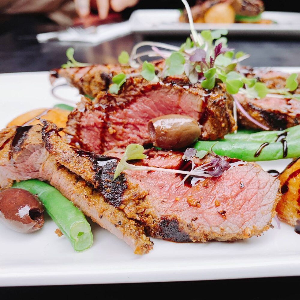 Slow-Roasted Kangaroo Steak with Bush Tomato Chutney