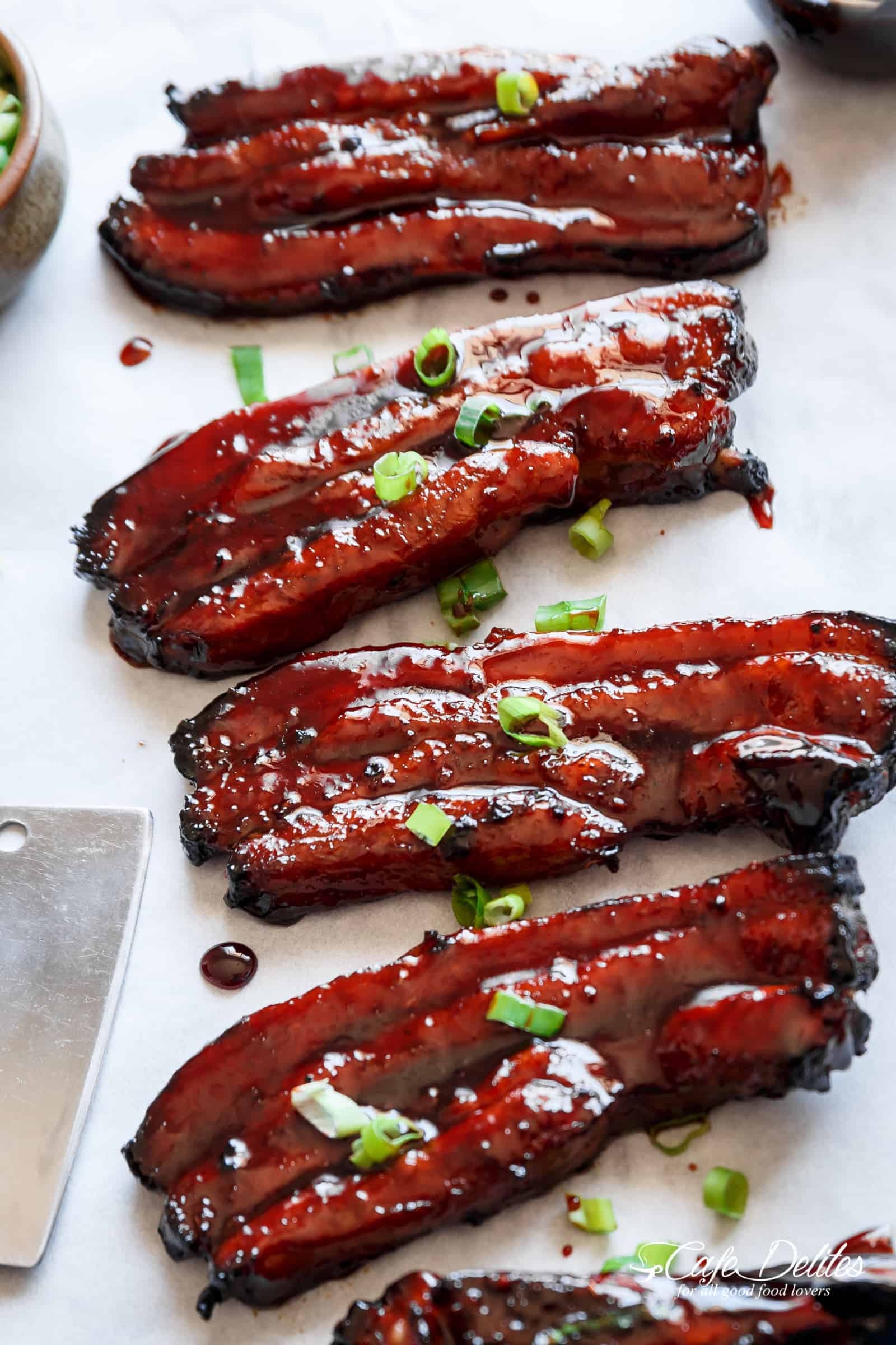 Glazed SHEIN-Style Sweet Soy Pork Belly Skewers