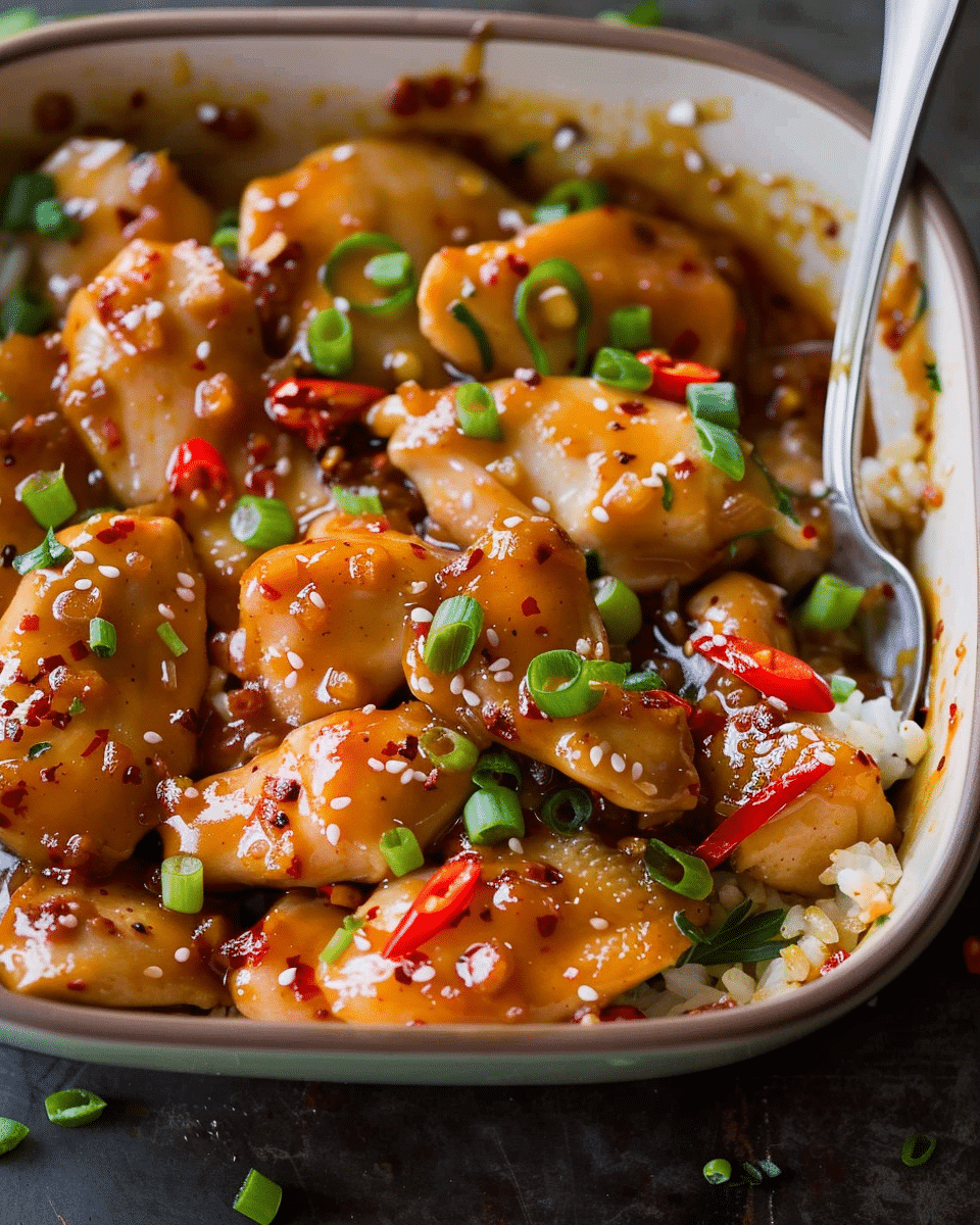 Sautéed Chicken with Sweet Chocolate Chili Sauce