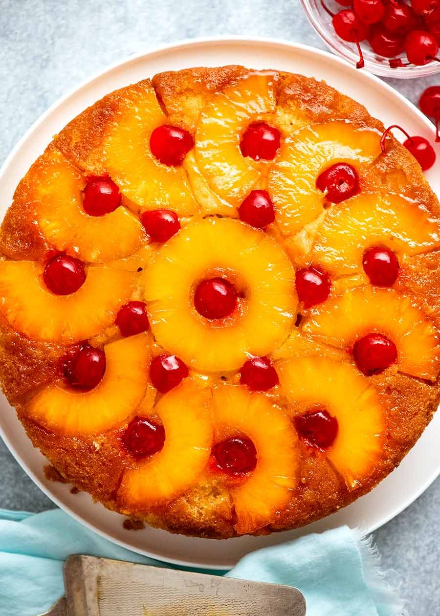 Tiki-Inspired Pineapple and Macadamia Nut Upside-Down Cake