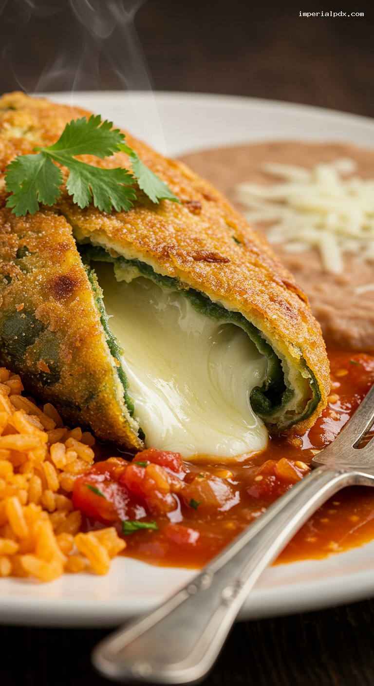 Pan-Roasted Chile Rellenos with Roasted Tomato Sauce