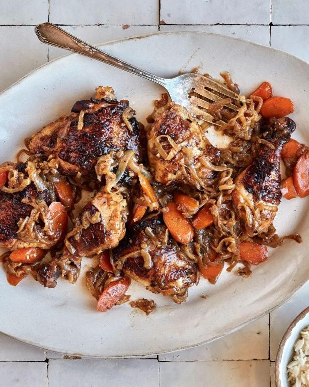 Grilled Senegalese-Spiced Chicken with Peanut Sauce