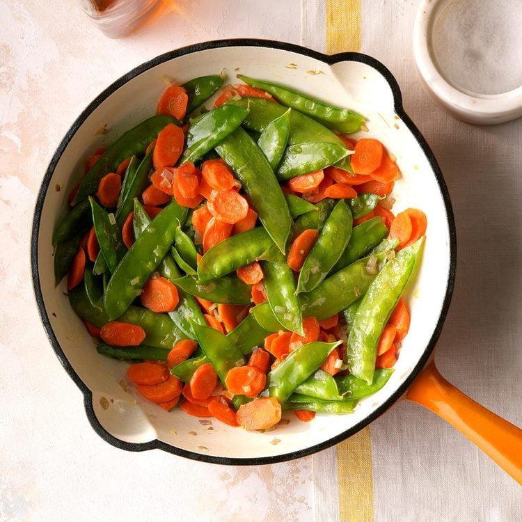 Elsa’s Frosted Snow Pea and Carrot Stir-Fry