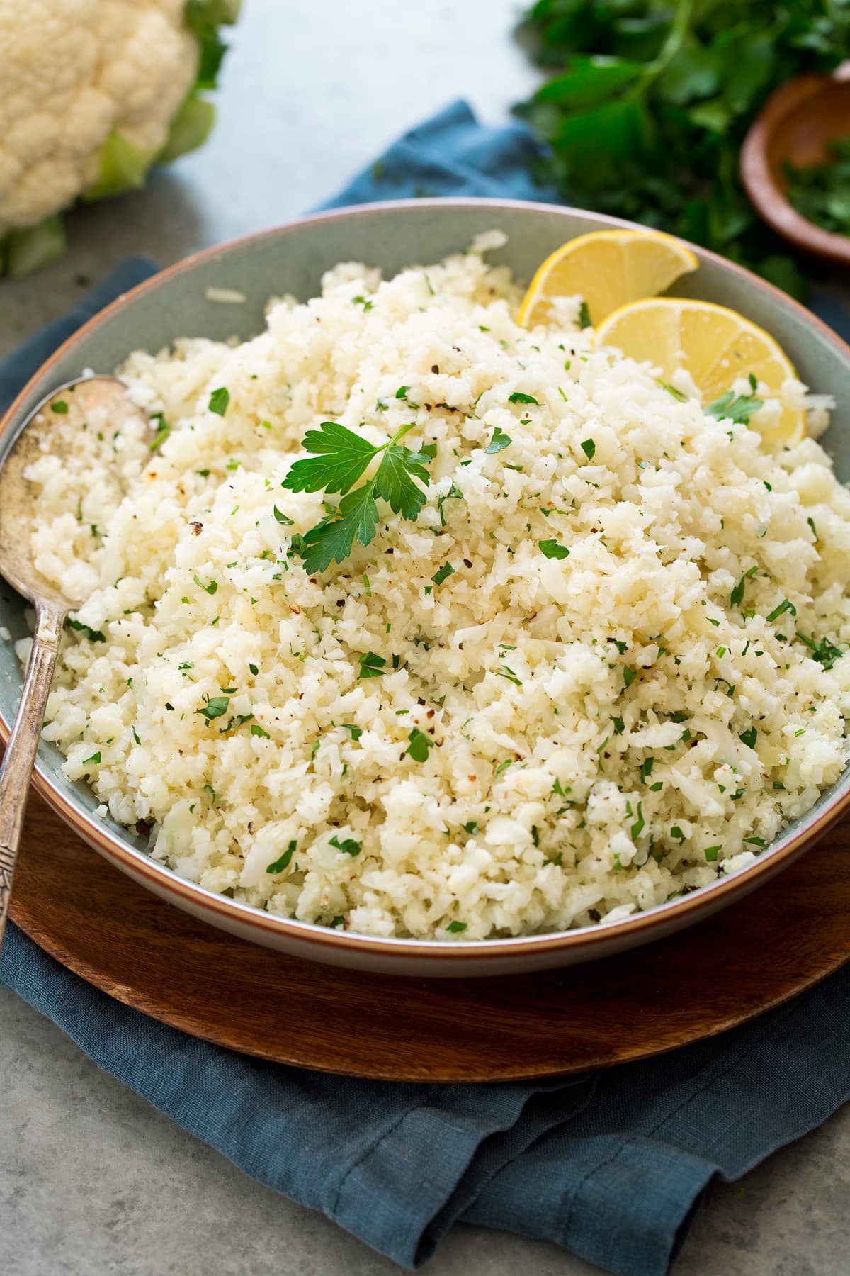 Sautéed Cauliflower Rice with Mushrooms and Fresh Herbs