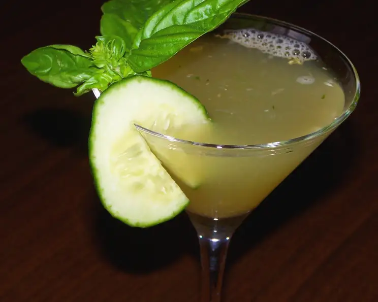 Basil-Cucumber Gin Martini