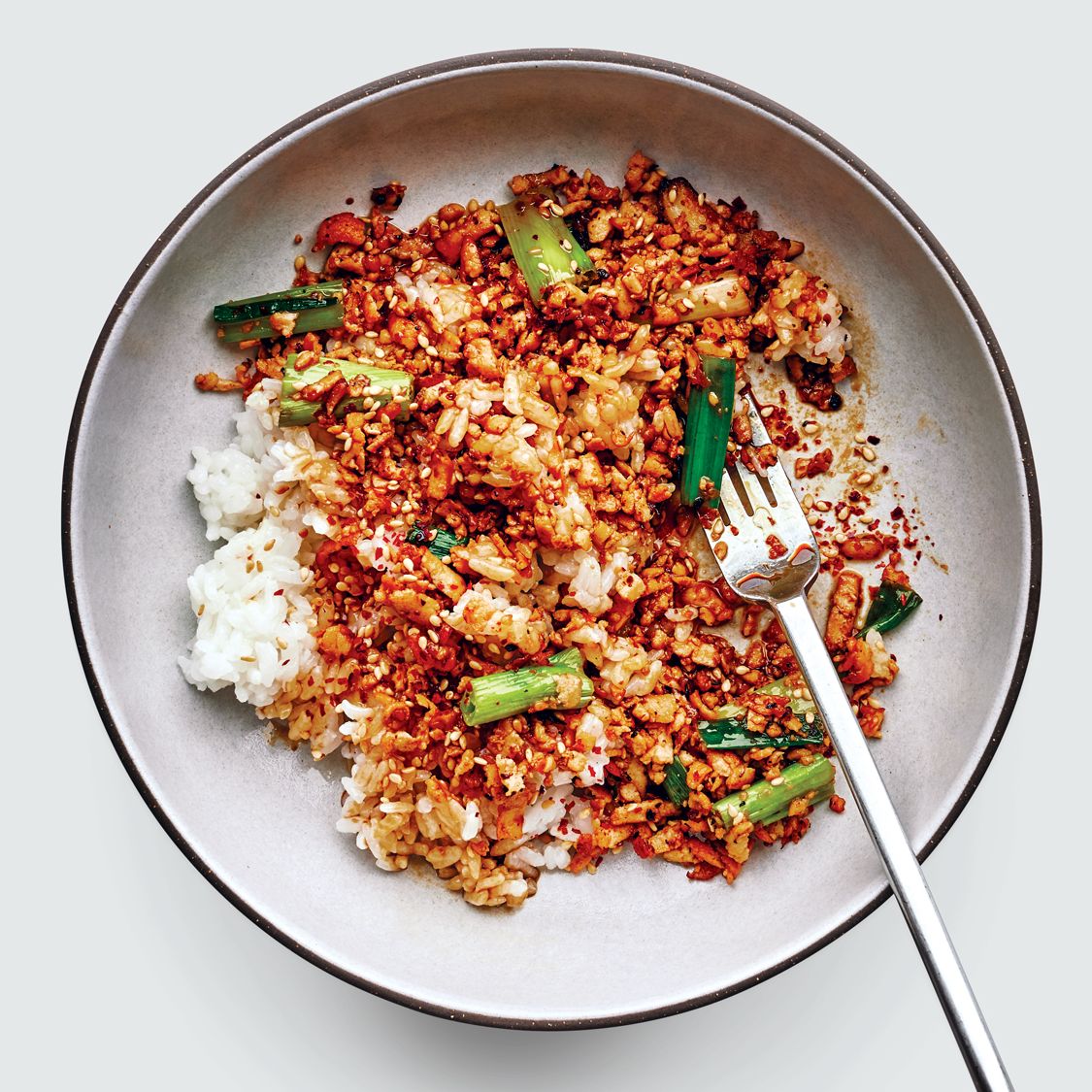 Soy-Sesame Tofu Stir Fry with Garlic and Scallions