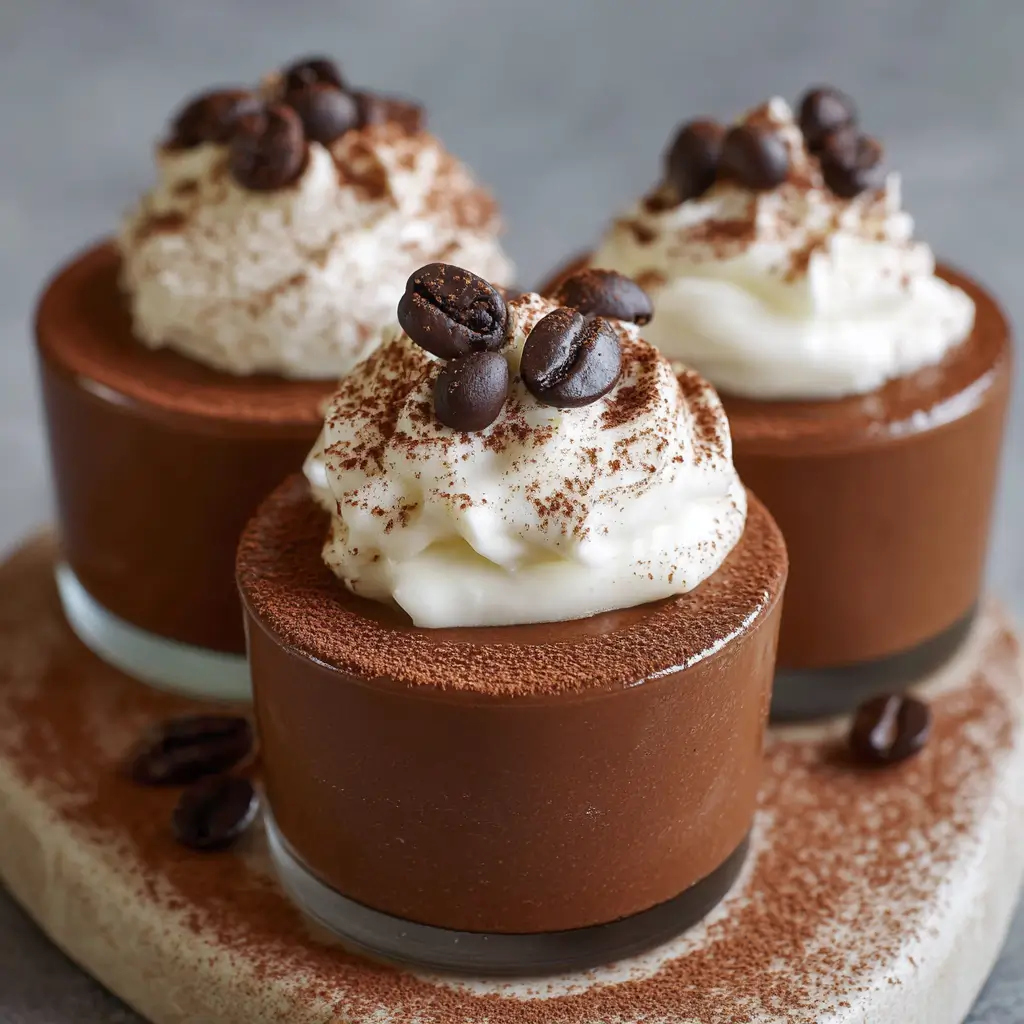 Frozen Chocolate Espresso Mousse Cups