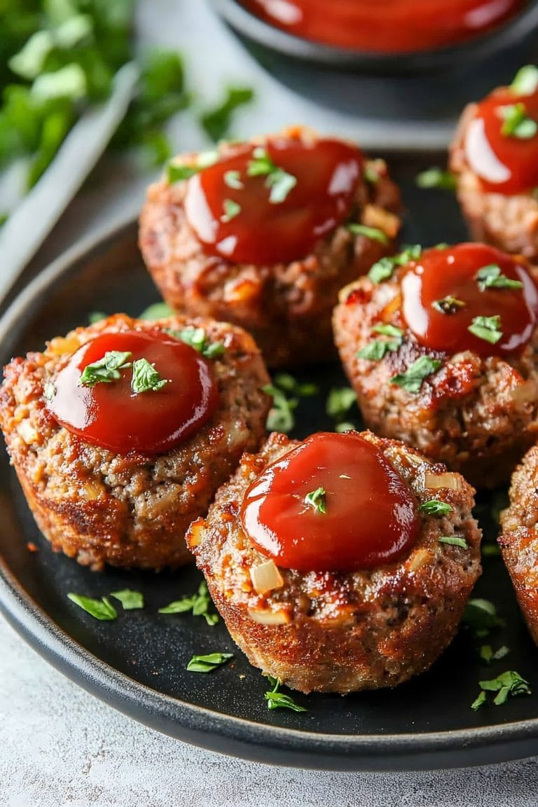 Vegetable-Packed Mini Meatloaf Muffins with Sweet Potato and Bell Pepper