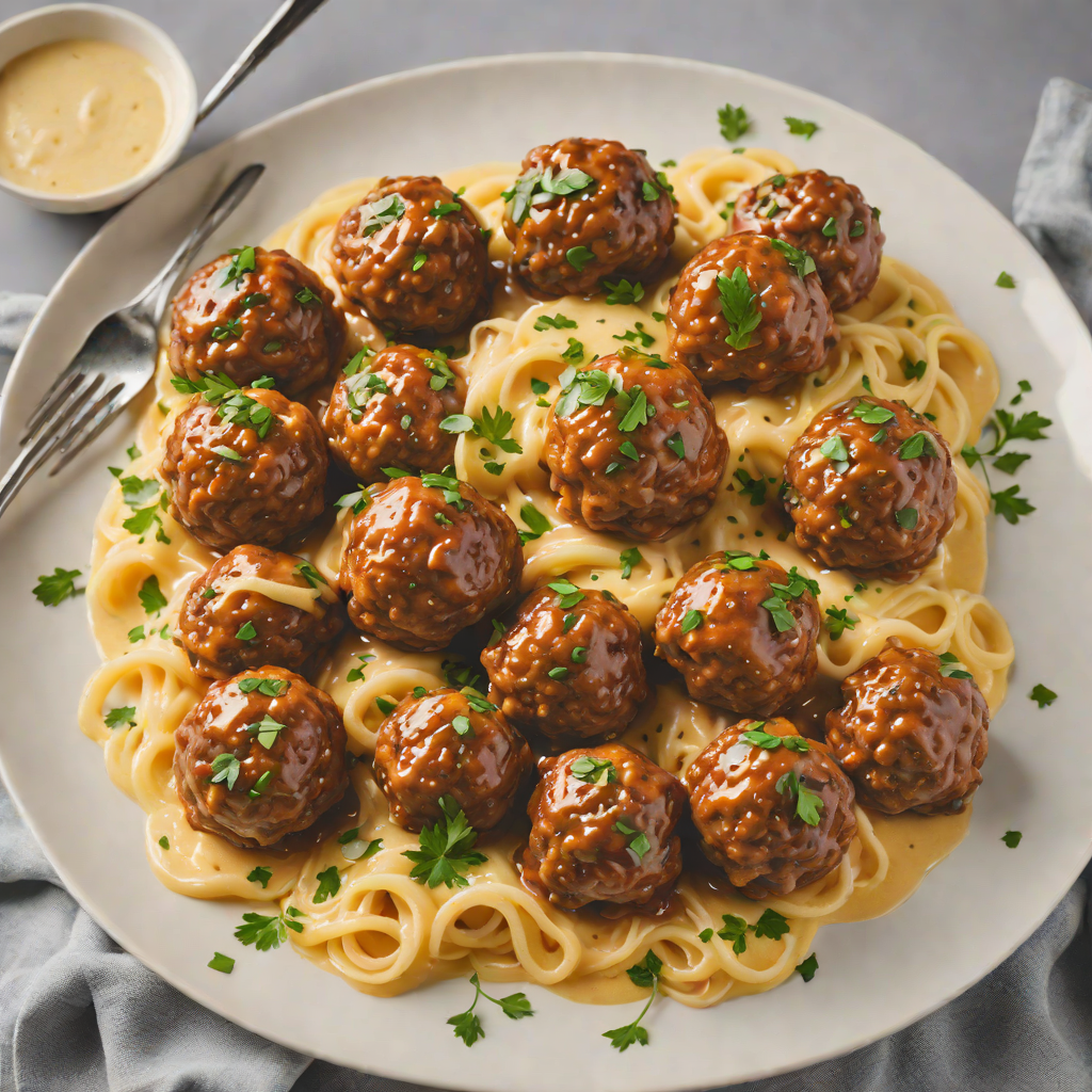 Cheddar-Stuffed Keto Meatballs in Garlic Butter Sauce