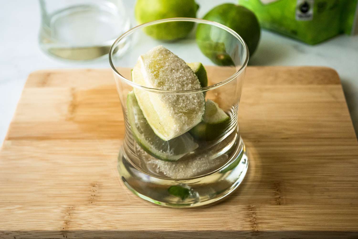 Muddled Cachaça Lime Caipirinha