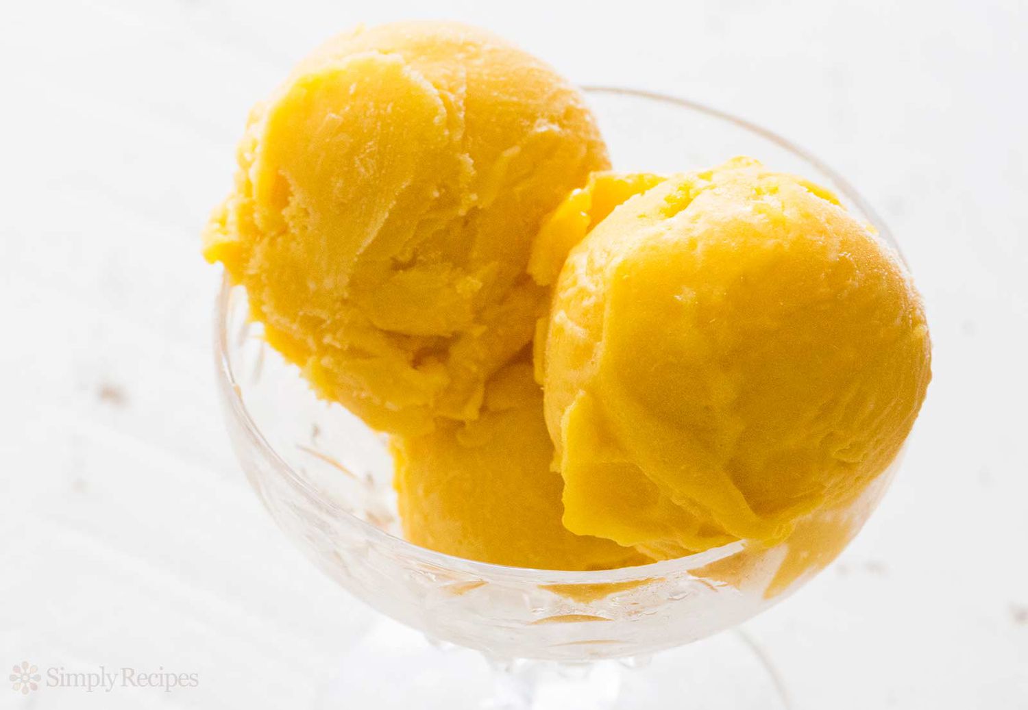 Honey-Lime Mango Sorbet with Mint